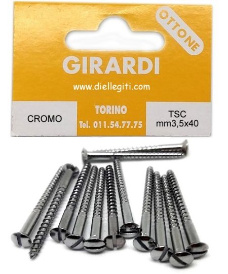 VITE A LEGNO TSC 3,5x40 DIN 95 OTTONE CROMATO