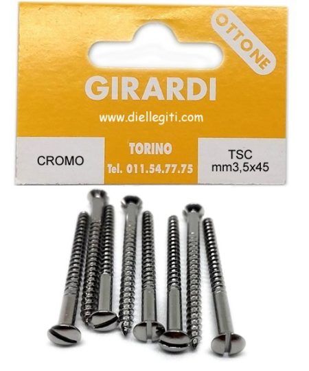 VITE A LEGNO TSC 3,5x45 DIN 95 OTTONE CROMATO