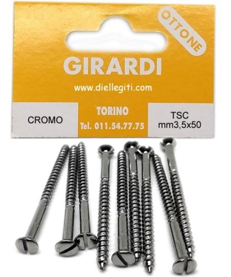 VITE A LEGNO TSC 3,5x50 DIN 95 OTTONE CROMATO