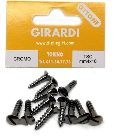 VITE A LEGNO TSC 4,0x16 DIN 95 OTTONE CROMATO