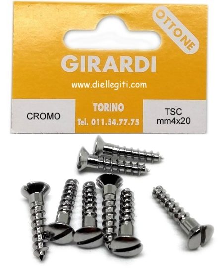 VITE A LEGNO TSC 4,0x20 DIN 95 OTTONE CROMATO
