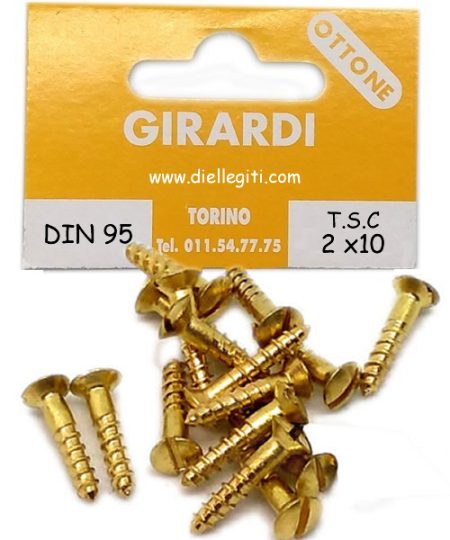 VITE A LEGNO TSC 2,0x10 OTTONE DIN 95