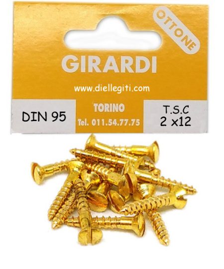 VITE A LEGNO TSC 2,0x12 OTTONE DIN 95