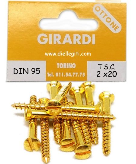 VITE A LEGNO TSC 2,0x20 OTTONE DIN 95