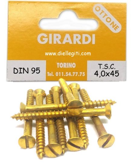 VITE A LEGNO TSC 4,0x45 OTTONE DIN 95