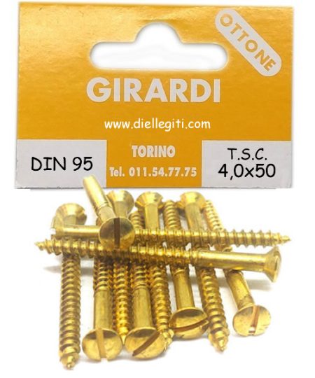 VITE A LEGNO TSC 4,0x50 OTTONE DIN 95
