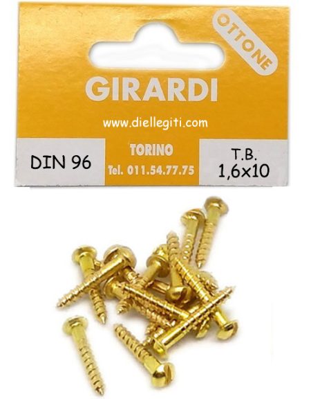 VITE A LEGNO TB 1,6x10 OTTONE DIN 96