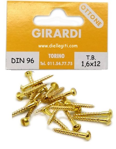 VITE A LEGNO TB 1,6x12 OTTONE DIN 96