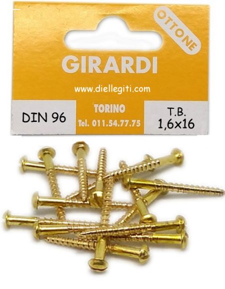 VITE A LEGNO TB 1,6x16 OTTONE DIN 96