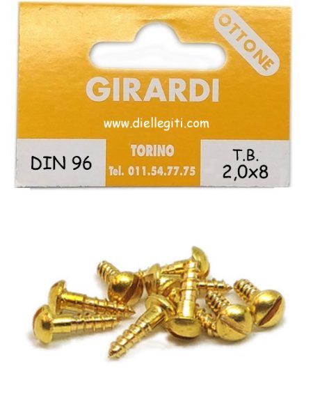 VITE A LEGNO TB 2,0x 8 OTTONE DIN 96