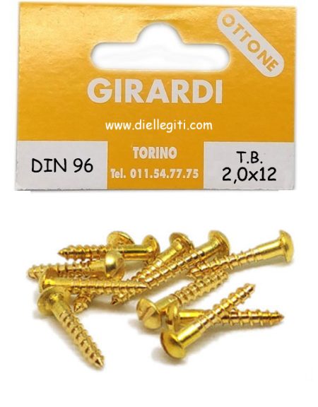 VITE A LEGNO TB 2,0x12 OTTONE DIN 96