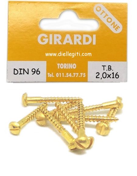 VITE A LEGNO TB 2,0x16 OTTONE DIN 96