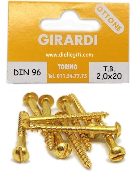 VITE A LEGNO TB 2,0x20 OTTONE DIN 96