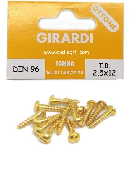 VITE A LEGNO TB 2,5x12 OTTONE DIN 96