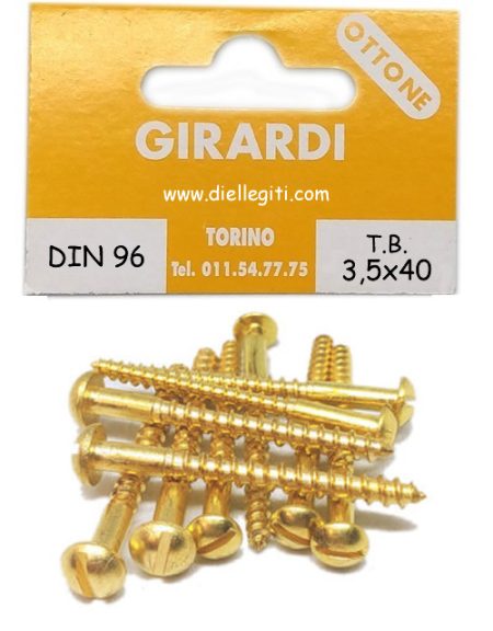 VITE A LEGNO IN OTTONE TB 3,5x40 DIN96