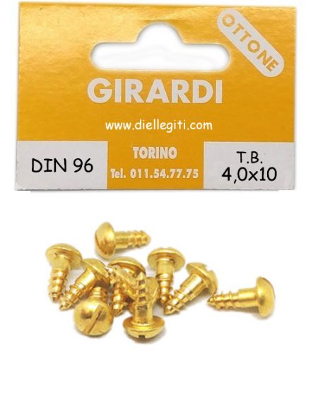 VITE A LEGNO IN OTTONE TB 4,0x10 DIN96