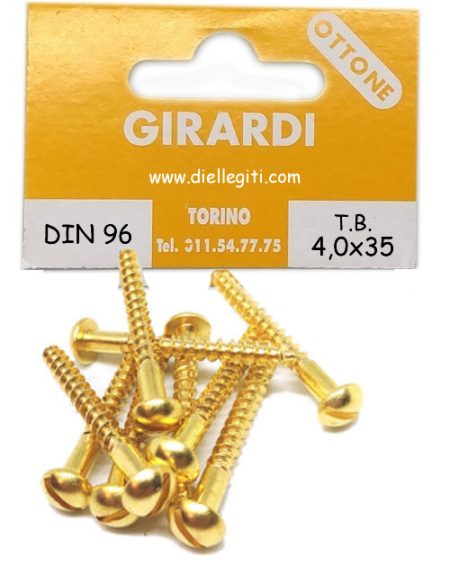 VITE A LEGNO IN OTTONE TB 4,0x35 DIN96