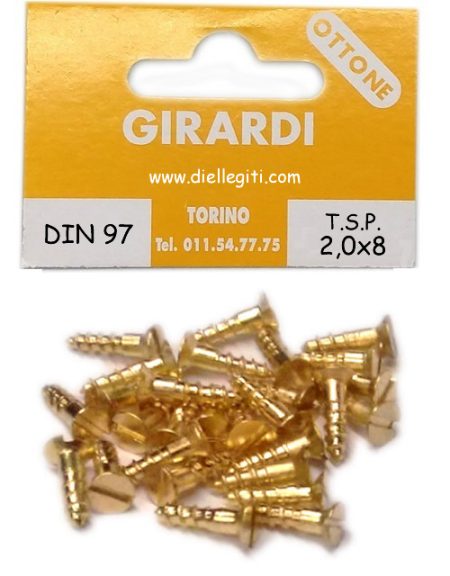 VITE  A LEGNO TSP 2,0x8 OTTONE DIN 97