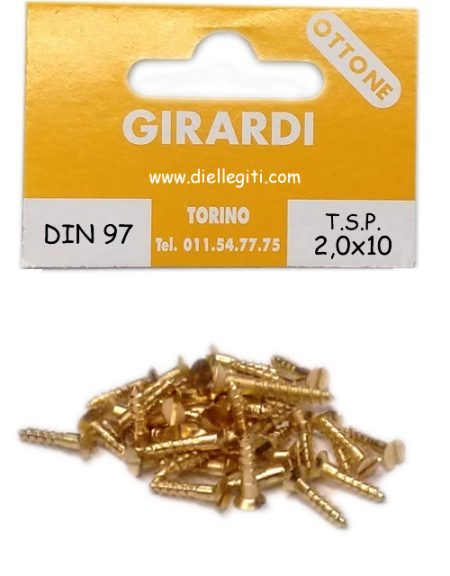 VITE A LEGNO TSP 2,0x10 OTTONE DIN 97