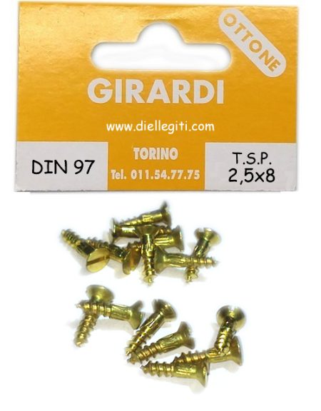 VITE A LEGNO TSP 2,5x8 OTTONE DIN 97