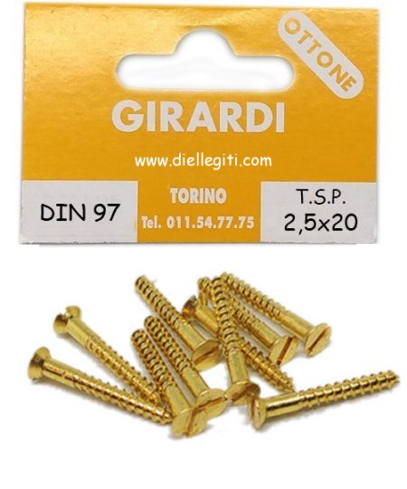 VITE A LEGNO TSP 2,5x20 OTTONE DIN 97