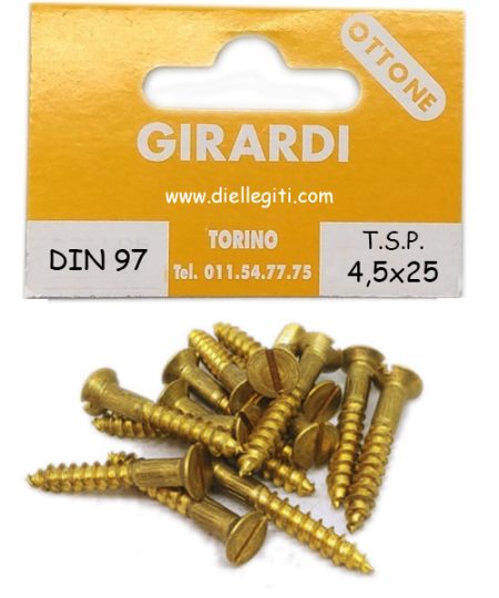 VITE A LEGNO TSP 4,5x25 OTTONE DIN 97