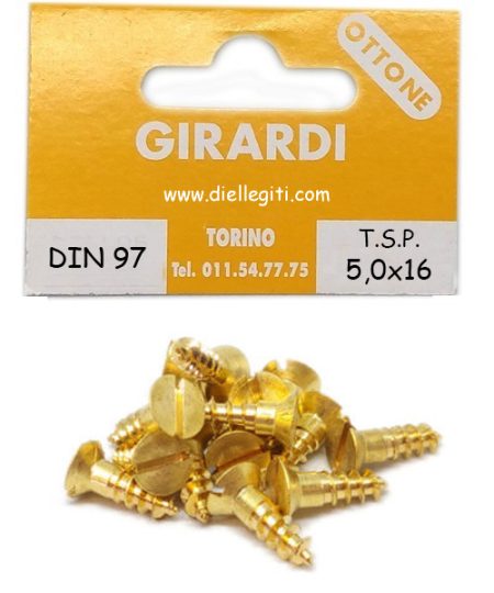 VITE A LEGNO OTTONE TSP 5,0x16 DIN 97