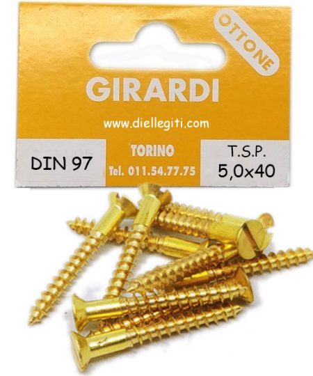 VITE A LEGNO TSP 5,0x40 OTTONE DIN 97