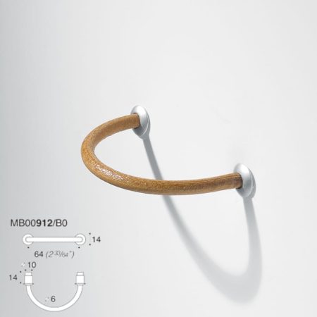 MANIGLIA 912/B mm64 CUOIO/NS