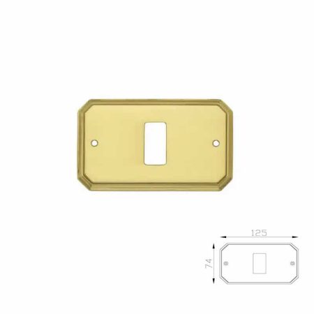 COPRINTERRUTTORE PRISMA 1P OTTONE LUCIDO
