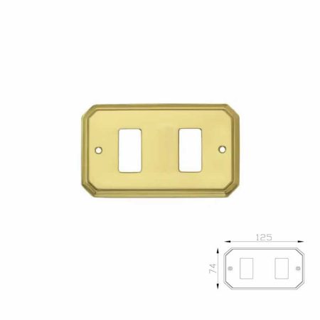 COPRINTERRUTTORE PRISMA 2P OTTONE LUCIDO