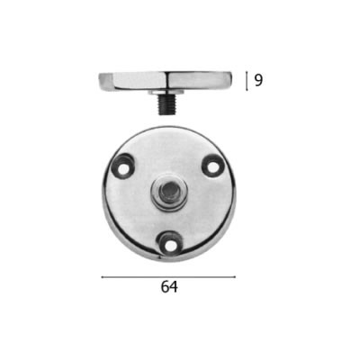 BASETTA 3 FORI ALLUMINIO