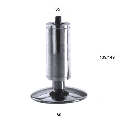 PIEDINI 628/F ALLUMINIO