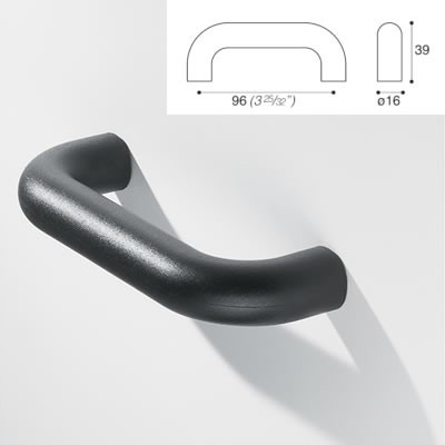 MANIGLIA 103 NERO OPACO