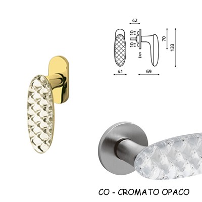 DK CRYSTAL ROYAL CROMO SATINATO + VETRO