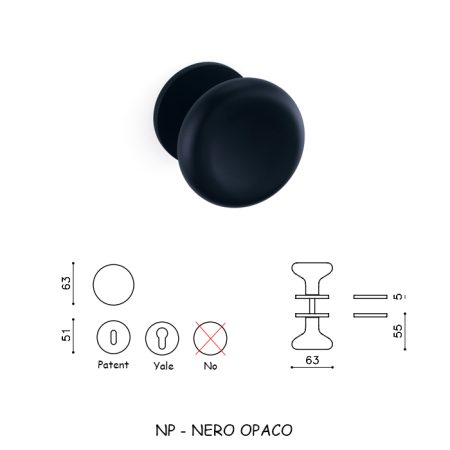POMOLO PADDLE NERO OPACO