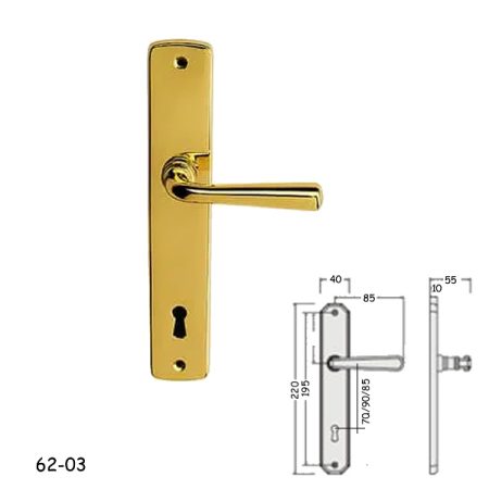 MANIGLIA BAL TOSCO EMILIANA 62 PLACCA
