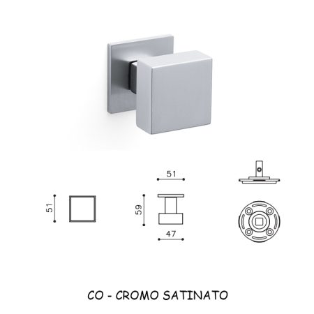 MEZZO POMOLO DIANA B FISSO CROMO SATINATO