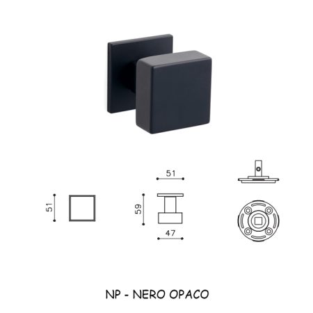 MEZZO POMOLO DIANA B FISSO NERO OPACO