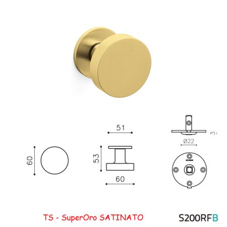 MEZZO POMOLO LINK B FISSO SuperOro SATINATO