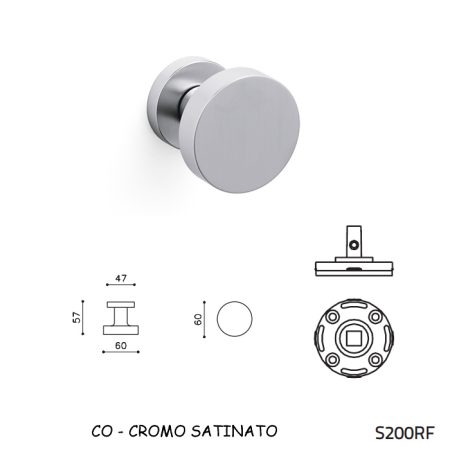 MEZZO POMOLO LINK FISSO CROMO SATINATO