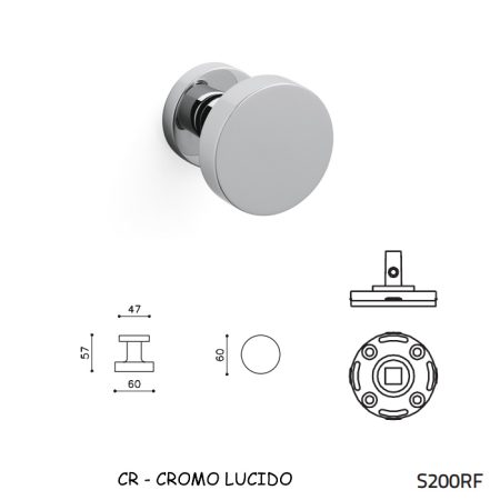 MEZZO POMOLO LINK FISSO CROMO LUCIDO