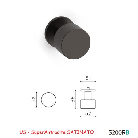 MEZZO POMOLO LIPSTICK B SuperAntracite SATINATO