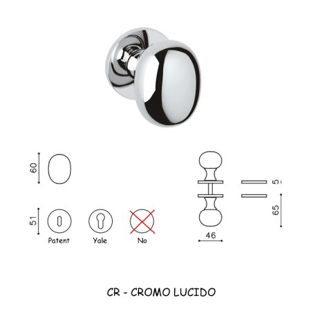 POMOLO MELANZANA CROMO LUCIDO