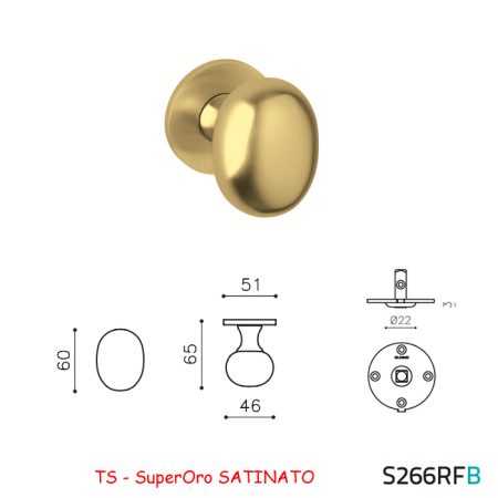 MEZZO POMOLO MELANZANA FISSO SuperOro SATINATO