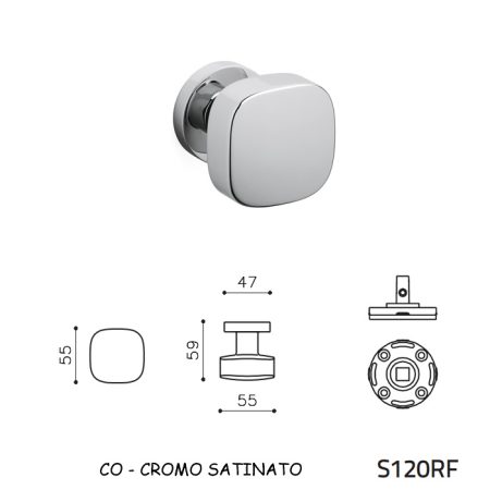 MEZZO POMOLO ROGER FISSO CROMO LUCIDO