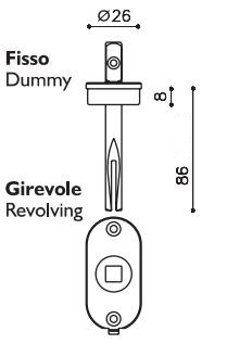 PARTICOLARE OVALE FISSO/GIREVOLE BASSO 86