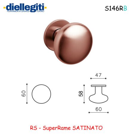 MEZZO POMOLO EDISON B 60 SuperRame SATINATO