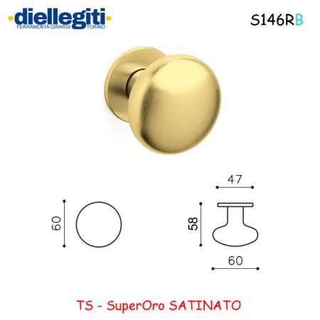 MEZZO POMOLO EDISON B 60 SuperOro SATINATO
