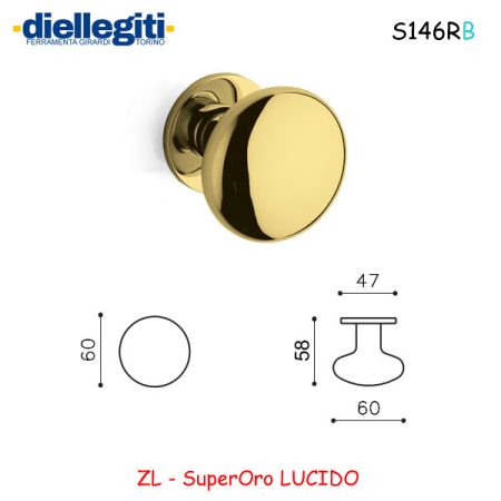 MEZZO POMOLO EDISON B 60 SuperOro LUCIDO